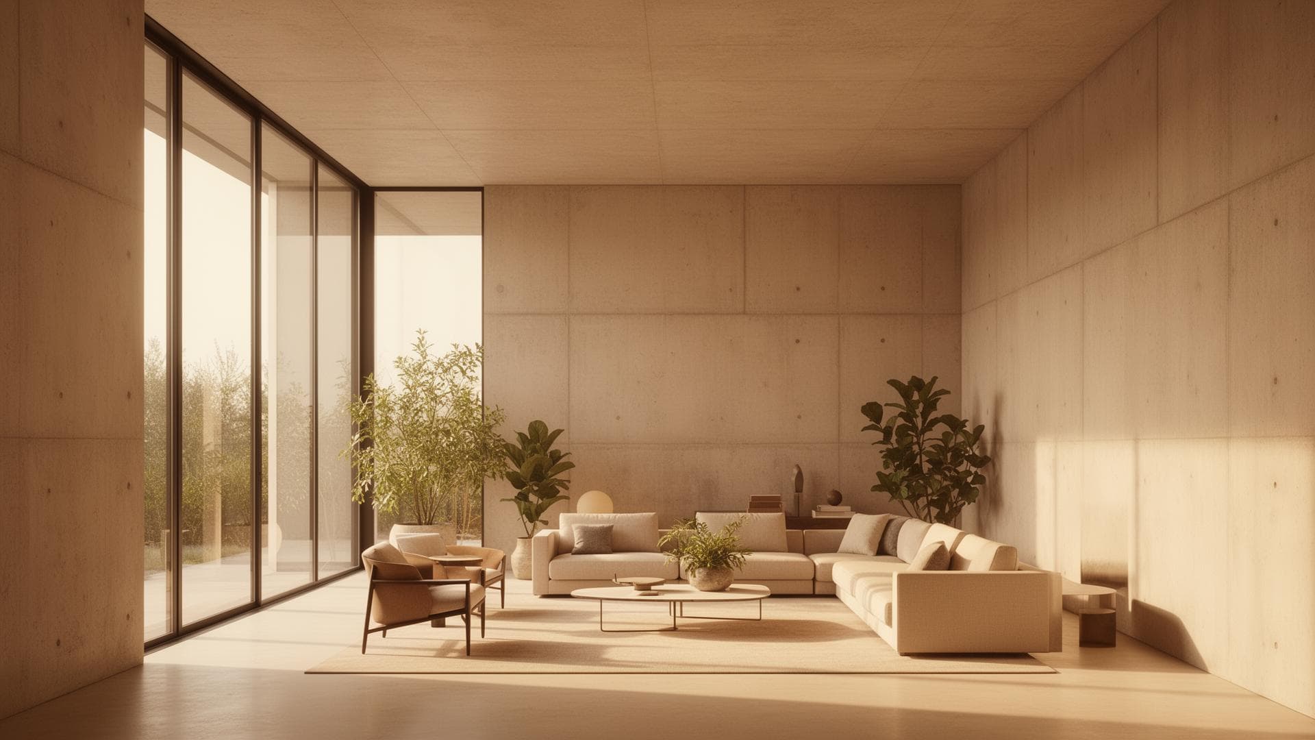 Modern architectural living room